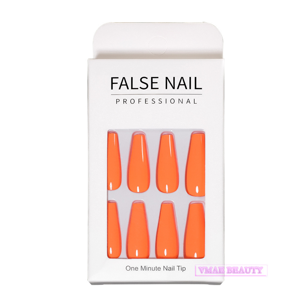 VMAE Wholesale Bulk High Quality Fashion Artificial Fingers Full Cover False Nails Ballerina Long Matte Press On Nails