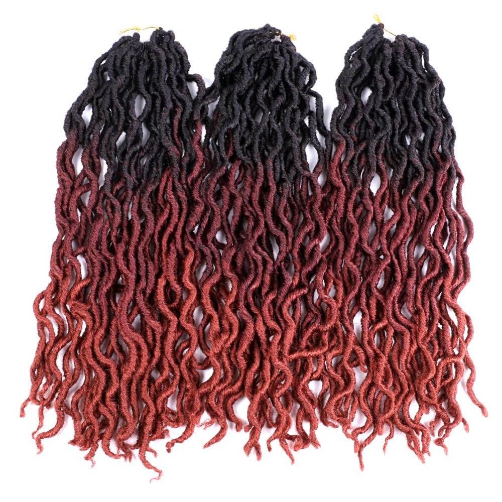 VMAE Cheap Price Gypsy Locs 18 Inch 24pcs/Pack 1B/BUG Two Colored Afro Curl Passion Braiding Hair