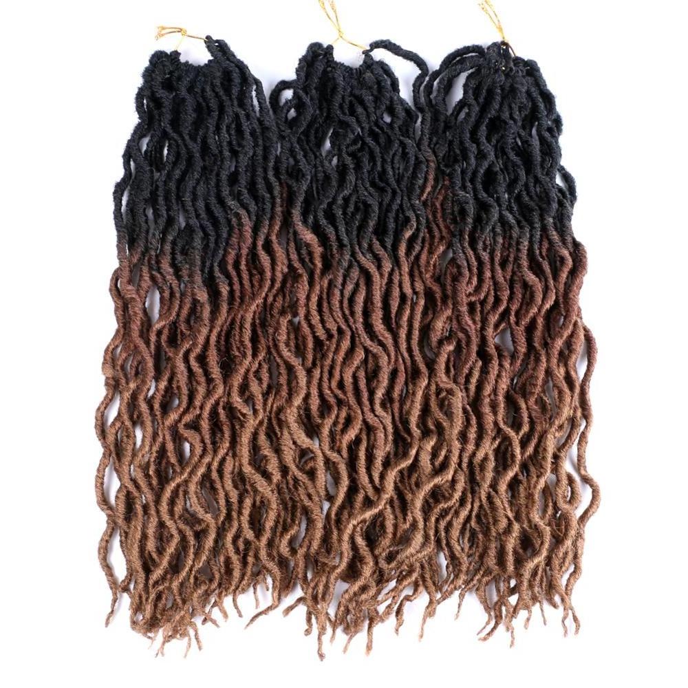 VMAE Cheap Price Gypsy Locs 18 Inch 24pcs/Pack 1B/BUG Two Colored Afro Curl Passion Braiding Hair