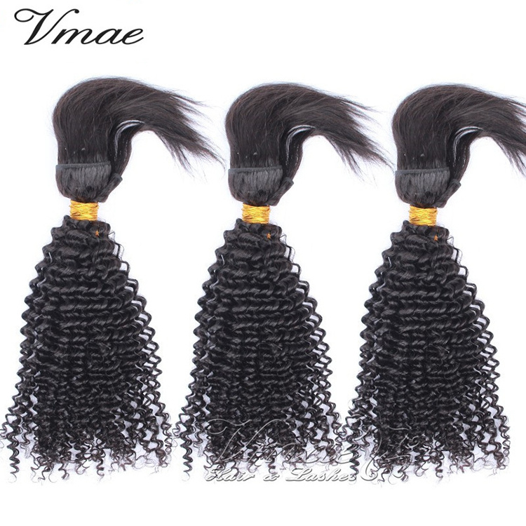 VMAE Top Burmese Raw Virgin Cuticle Aligned Hair 10 Inch To 32 Inch Braid In Kinky Curly Weave Braid In Human Hair Extension