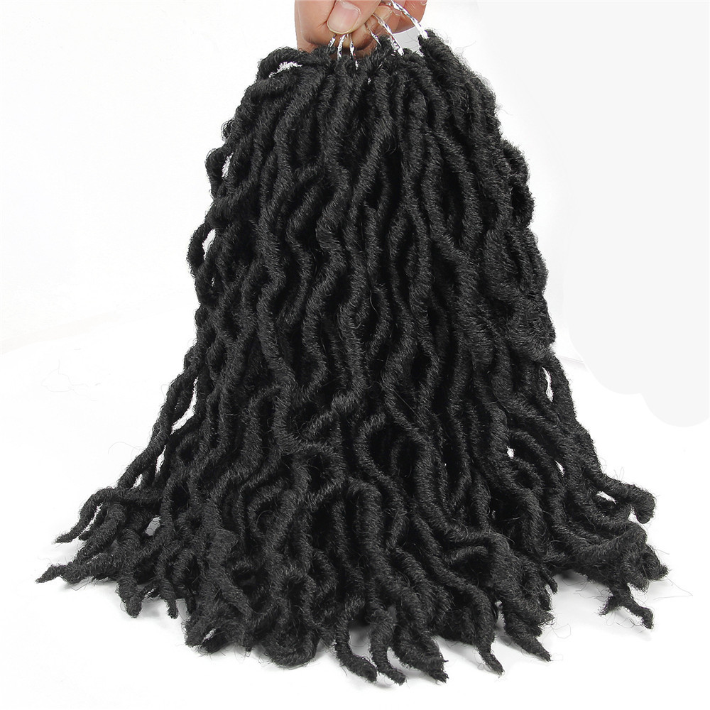 VMAE Boho Goddess Locs Europe US Black Synthetic Passion Twist Hair 1B BUG 14 12 inch Faux Locs 18 Crochet Braiding Hair