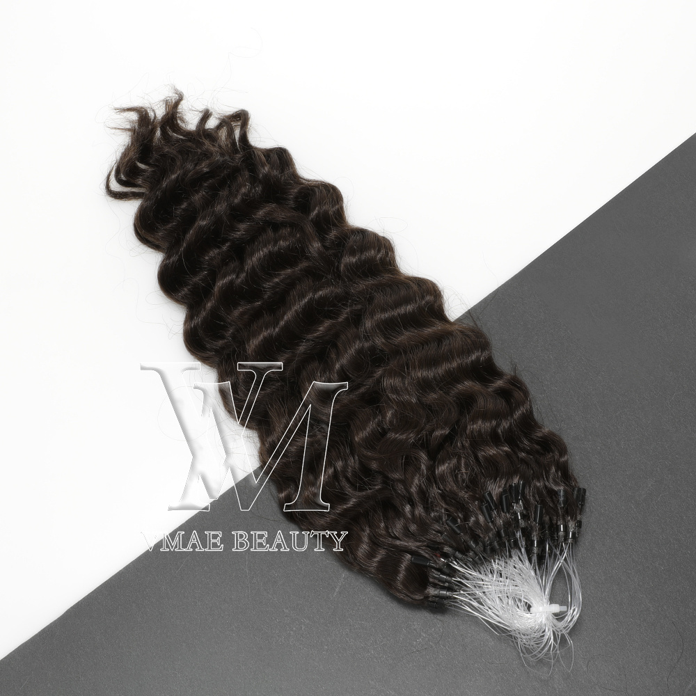 Vmae Remy Virgin Brazilian 100g 1g/s Wavy Loose Water Wave Keratin Micro Loop Ring Human Hair Extensions