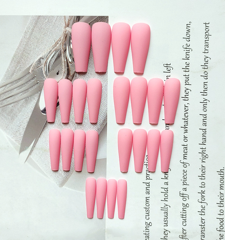 VMAE Wholesale Bulk High Quality Fashion Artificial Fingers Full Cover False Nails Ballerina Long Matte Press On Nails