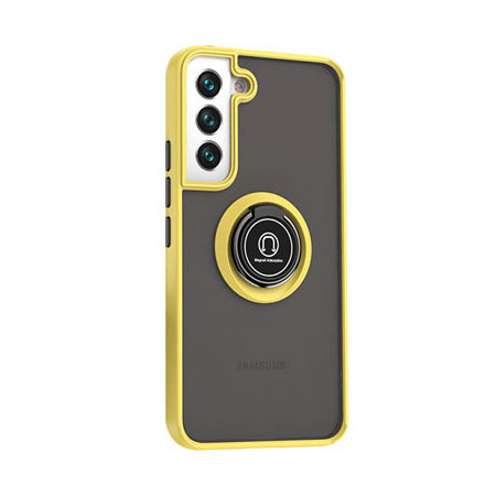 Camera Protect Case For Samsung S22 S21 Ultra S22 Plus S20 FE S20 Ultra TPU PC 2 in 1 Back Cover Finger Ring Holder Case