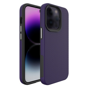 For iPhone 14 Pro Max New Purple color 2 in 1 Hybrid Armor Soft TPU Hard Pc Cover Shockproof Anti-Fall Phone Case for iPhone 13