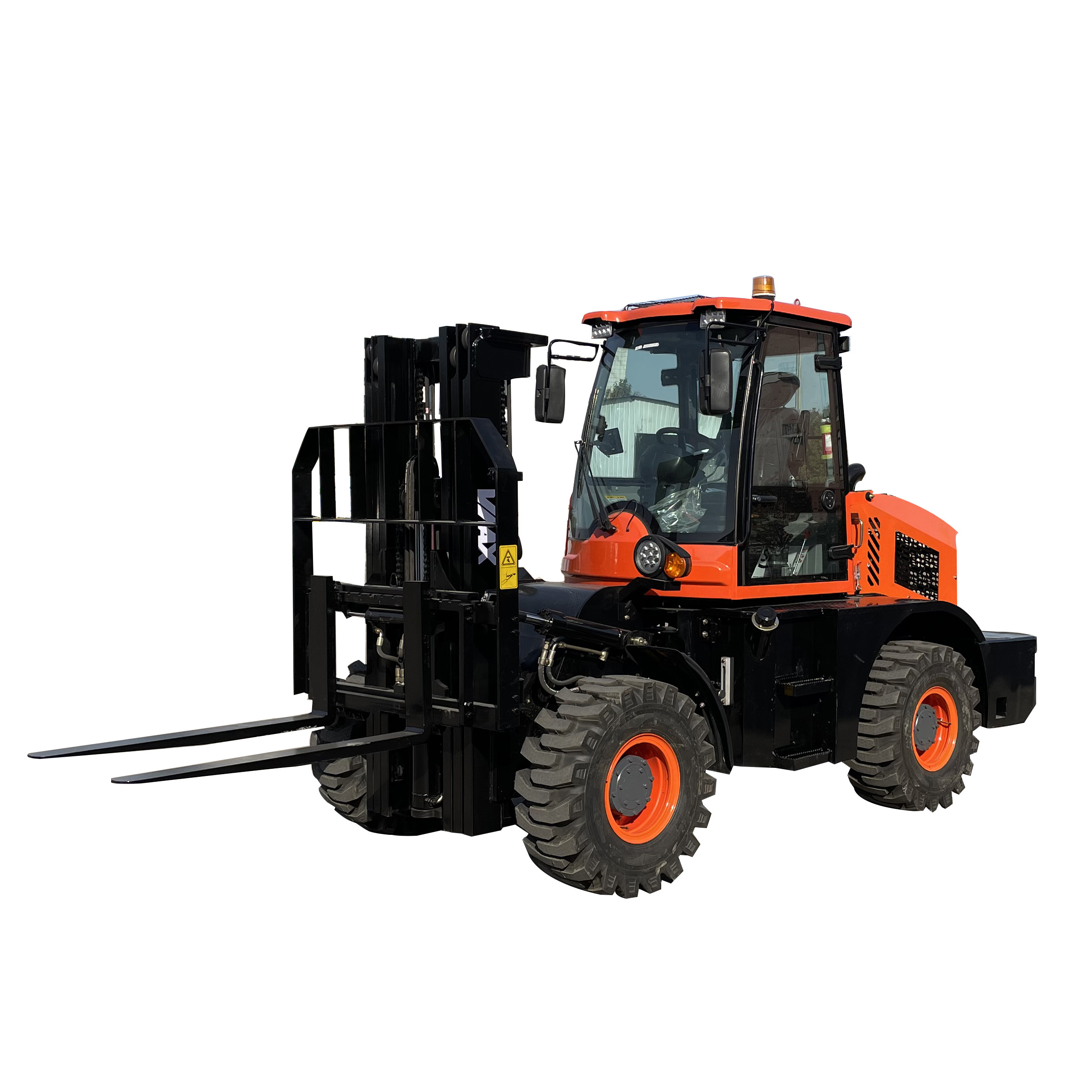 4X4 4WD off road 3ton 4ton 5ton diesel rough terrain forklift powerful engine cabin driving high clearance for outside working