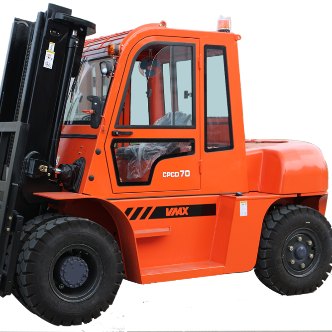 7ton Diesel Forklift with cab air conditioner for hot sale forklift truck cab heater 7000kg diesel forklift