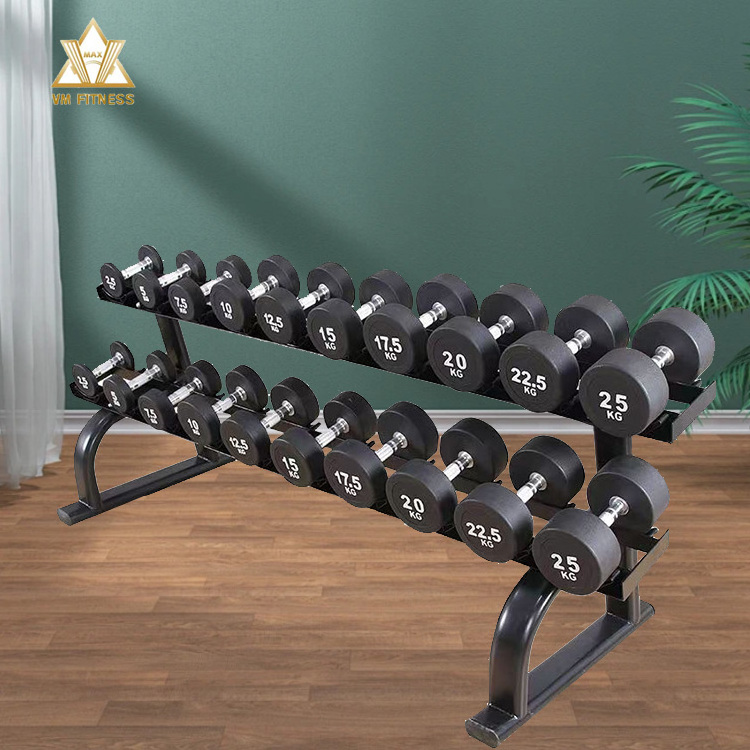 commercial gym body building 3 tier dumbbell rack weights equipment 2 teir dumbell rack storage dumbbell rack