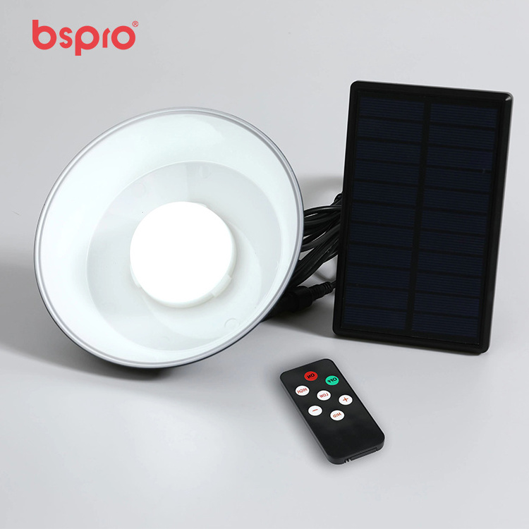 Bspro Light Adjust Remote Control Indoor Hanging Warehouse Split Design Out Door Ceiling Solar Lights