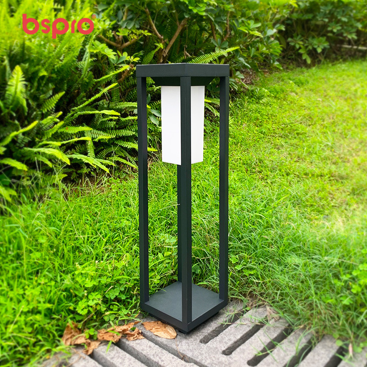 Bspro Monocrystalline Silicon Cell Aluminum Lamparas Solares Waterproof Outdoor Lawn Lamp LED Solar Garden Light