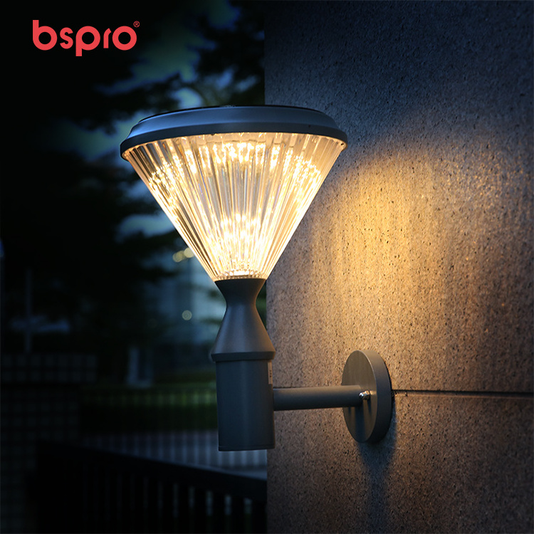 Bspro indoor outdoor waterproof panel lighting energy cell lights motion sensor wall led solar garden lights for house