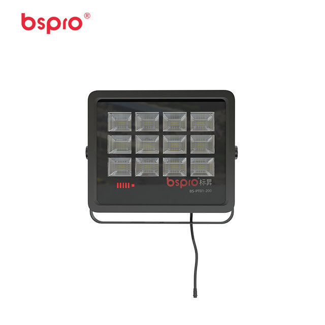 Bspro new smart 200 watt sport ground stadium reflector remote control high lumen indoor outdoor lights led solar flood light