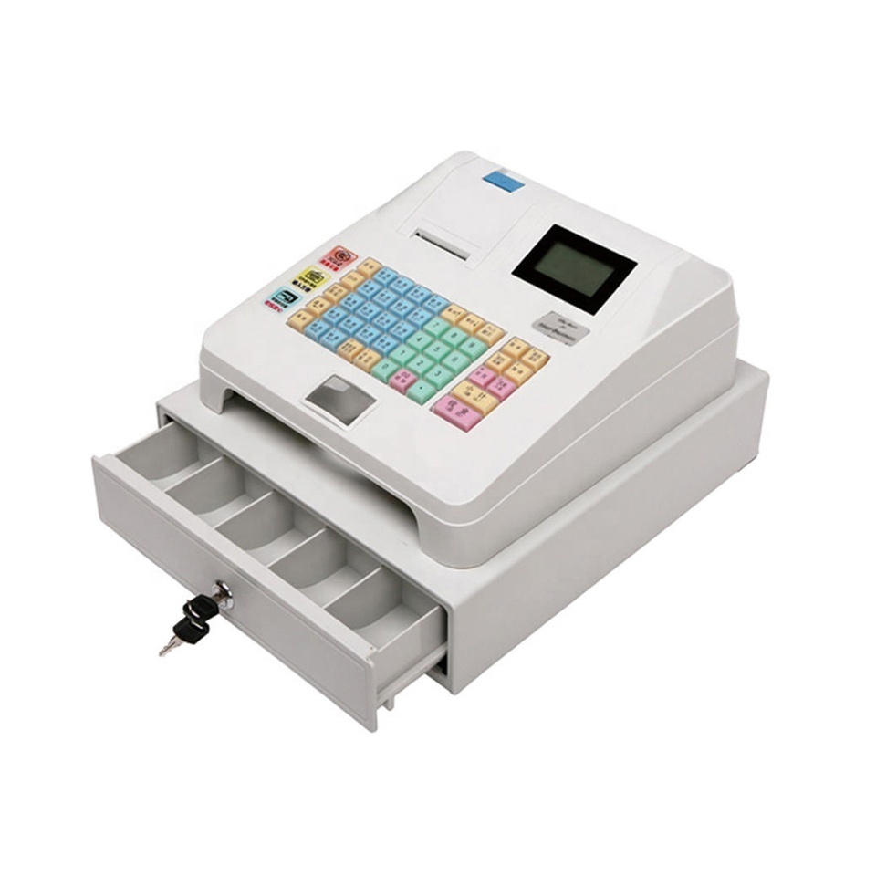 48 Keys Electronic Cash Register For Shop Cash Register Counter Cashier Machine for Supermarket POS with Printer