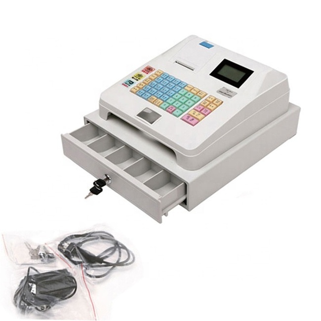 48 Keys Electronic Cash Register For Shop Cash Register Counter Cashier Machine for Supermarket POS with Printer