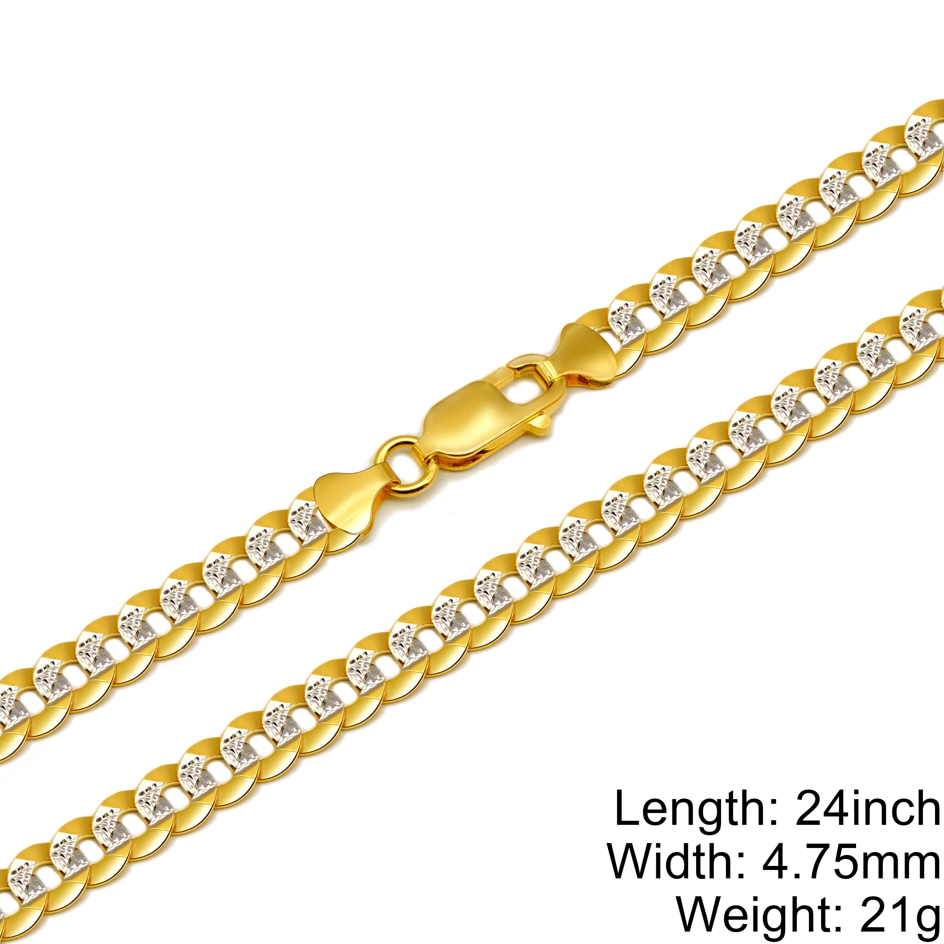 Hot Selling Genuine Gold Au750 Real Gold Necklace Solid Pure 18K Gold Cuban Chain Jewelry Wholesale Necklace