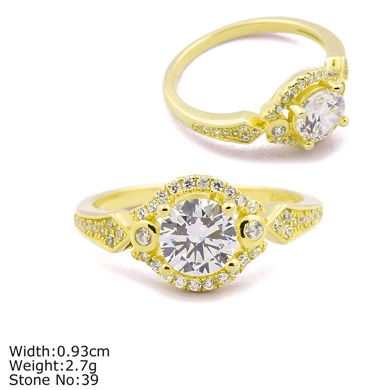 RZA0-325 Wholesale Jewelry Glamorous 925 Sterling Silver Rings White Wedding Engagement Ring