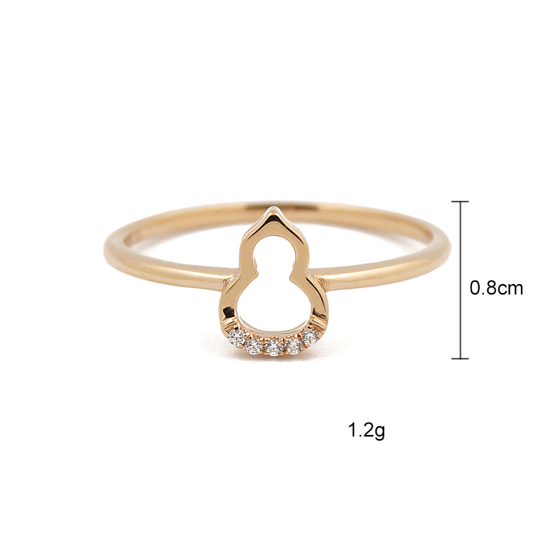 Wholesale Solid Gold Rings AU750 Solid Gold Rings For Women Gold Jewelry 18K Real