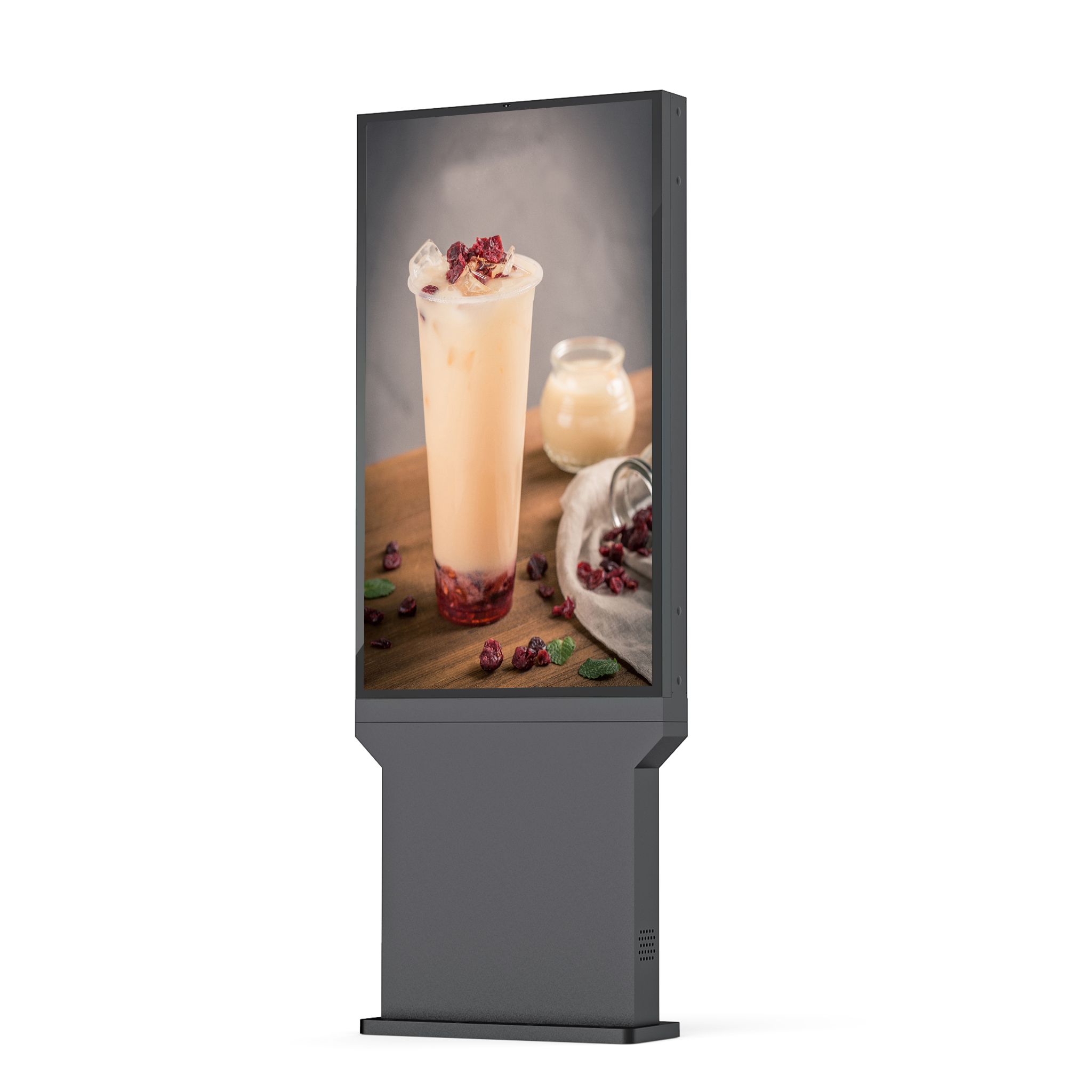 Cafe Shop Outdoor Digital Totem Drive Thru Menu Boards LCD Monitor Freestanding Display Screen Digital Signage Kiosk