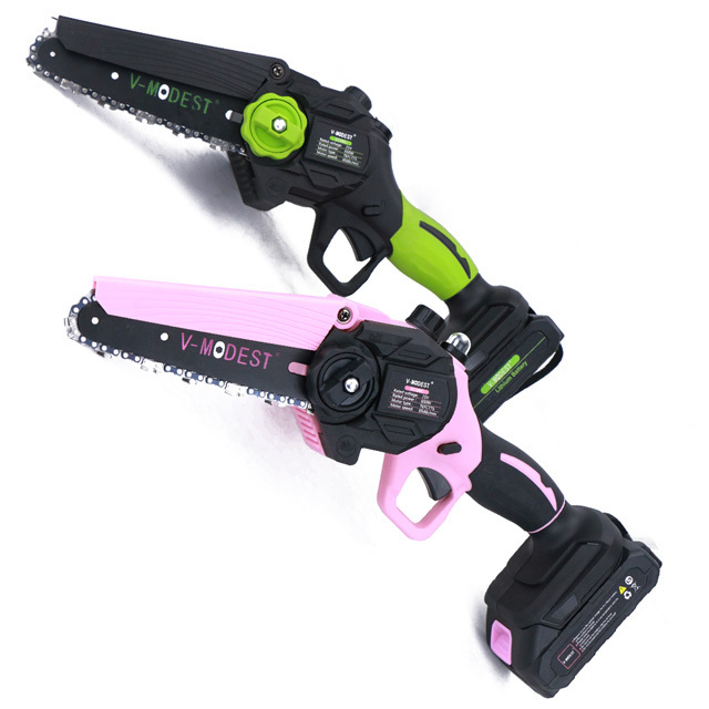 21v Lithium Battery Rechargeable Auto-Oiling Electric Chainsaw 6 Inch Cordless Mini Chain Saw