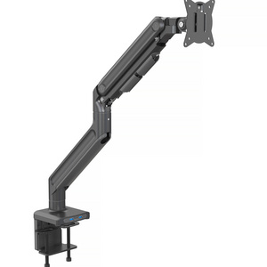 V-mounts Heavy Duty Single Monitor Arm Mount for Monitors up to 42 inches and 44 lbs, Fine Frosted surface ,with USB Ports Hub