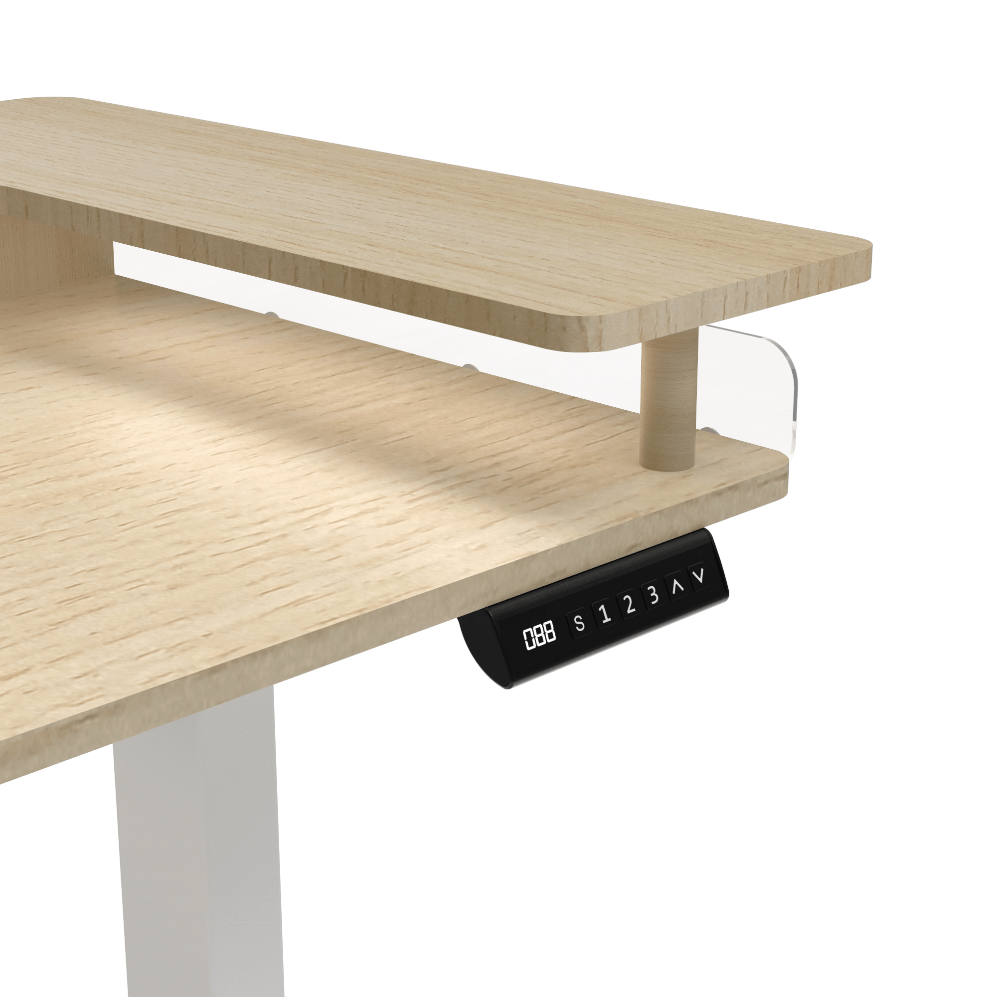 V-mounts ErgoSpot Dual-layer platform design commercial standing desk with Fabric Drawer JSD5-02-ZW-U