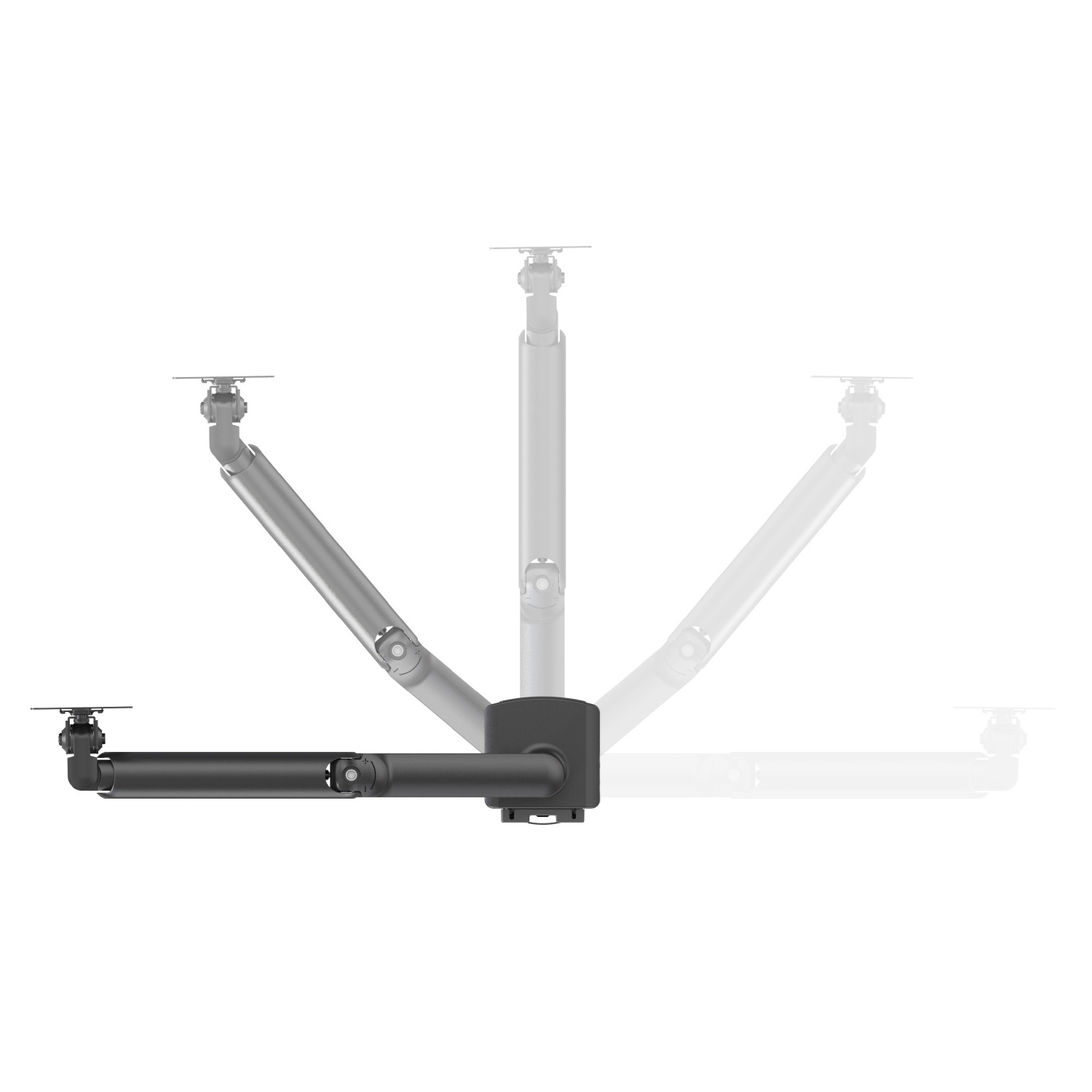 V-mounts Heavy Duty Single Monitor Arm Mount for Monitors up to 42 inches and 44 lbs, Fine Frosted surface ,with USB Ports Hub