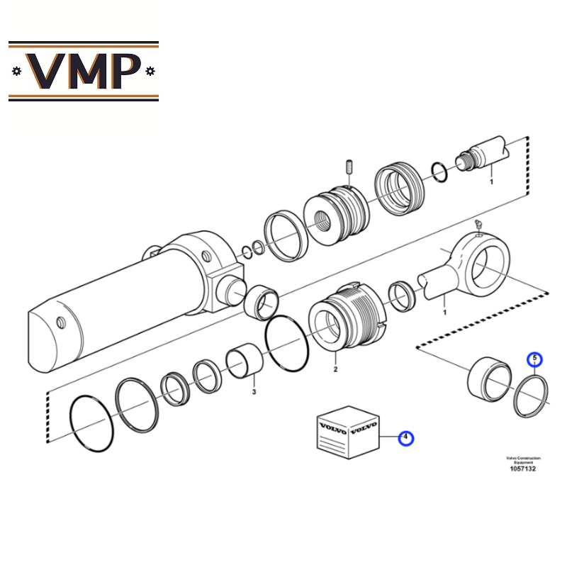 VOE15173598 - Sealing Ring for BL60, BL60B, BL61, BL61B, BL61 PLUS, BL70, BL70B, BL71, BL71B, BL71 PLUS Backhoe Loaders - OEM