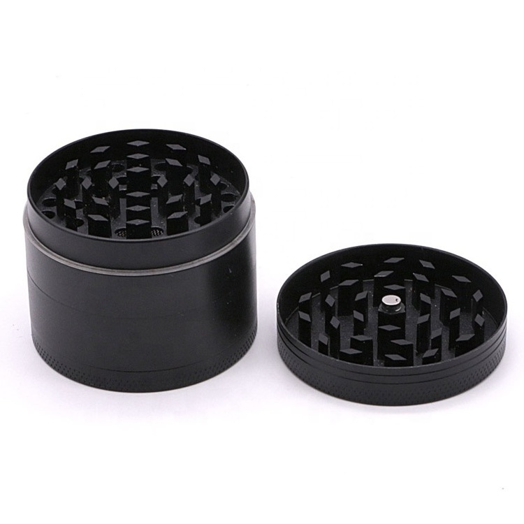 Wholesale Custom Logo Black Aluminium Metal Spice Tobacco Herb Grinder