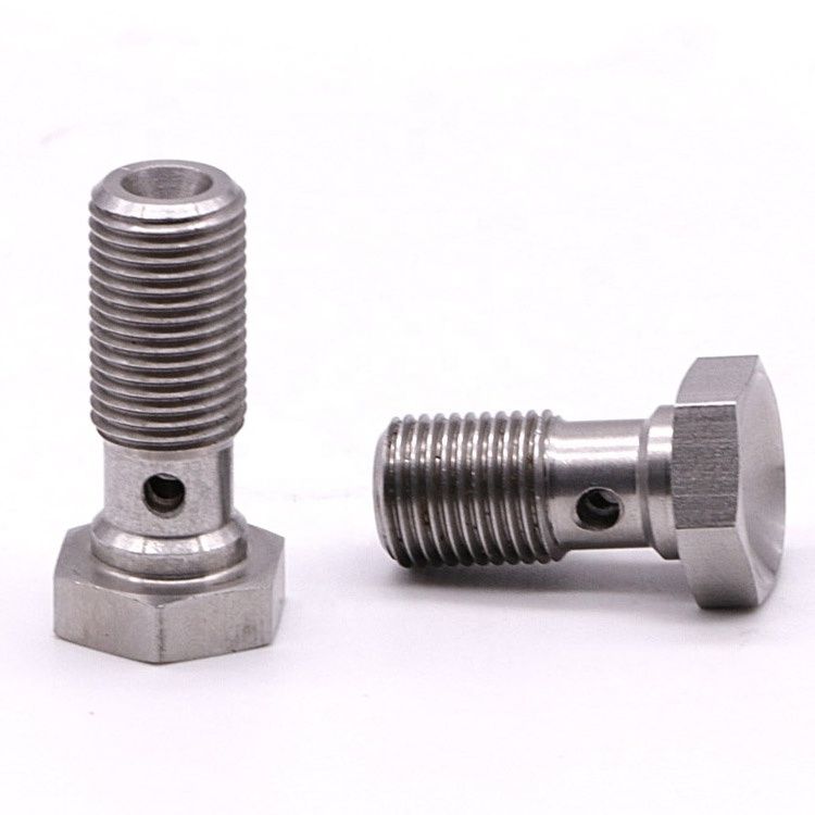 China Factory Custom CNC Machined Stainless Steel Hex Flange Thread Fixing Screw Plug