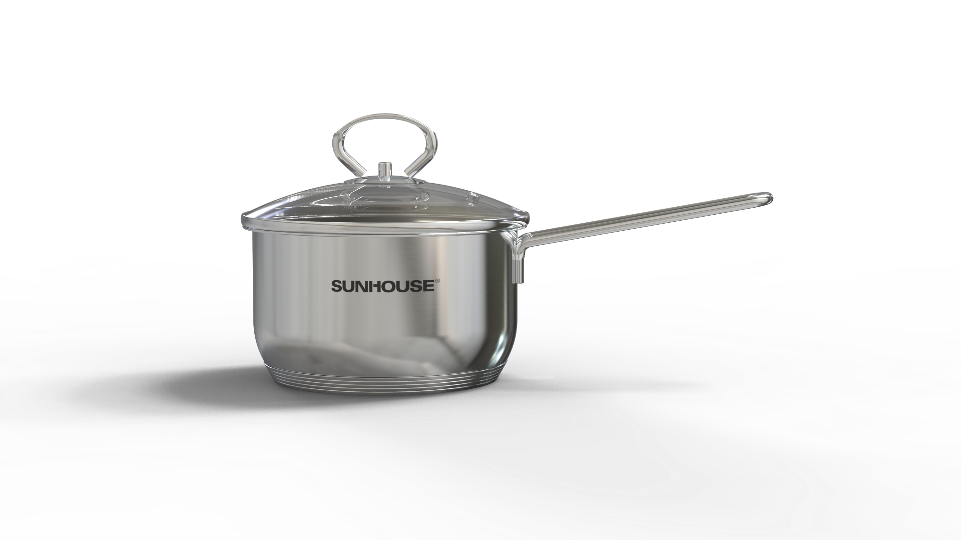 HIGH QUALITY 5 LAYER BOTTOM STAINLESS STEEL SAUCEPAN WITH GLASS LID FOR HOME COOKING