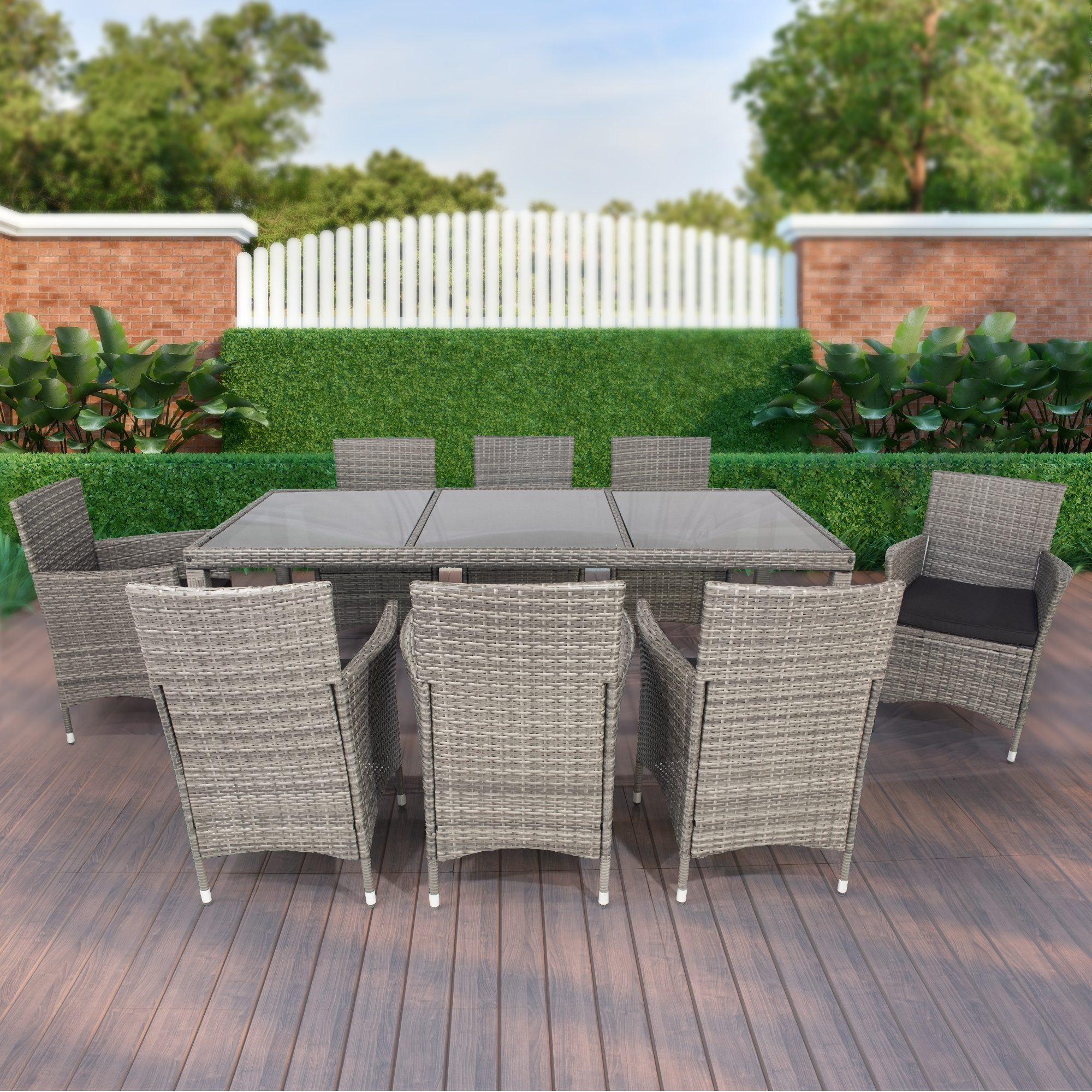 Outdoor furniture, outdoor, garden furniture, acacia dining set 8 seater