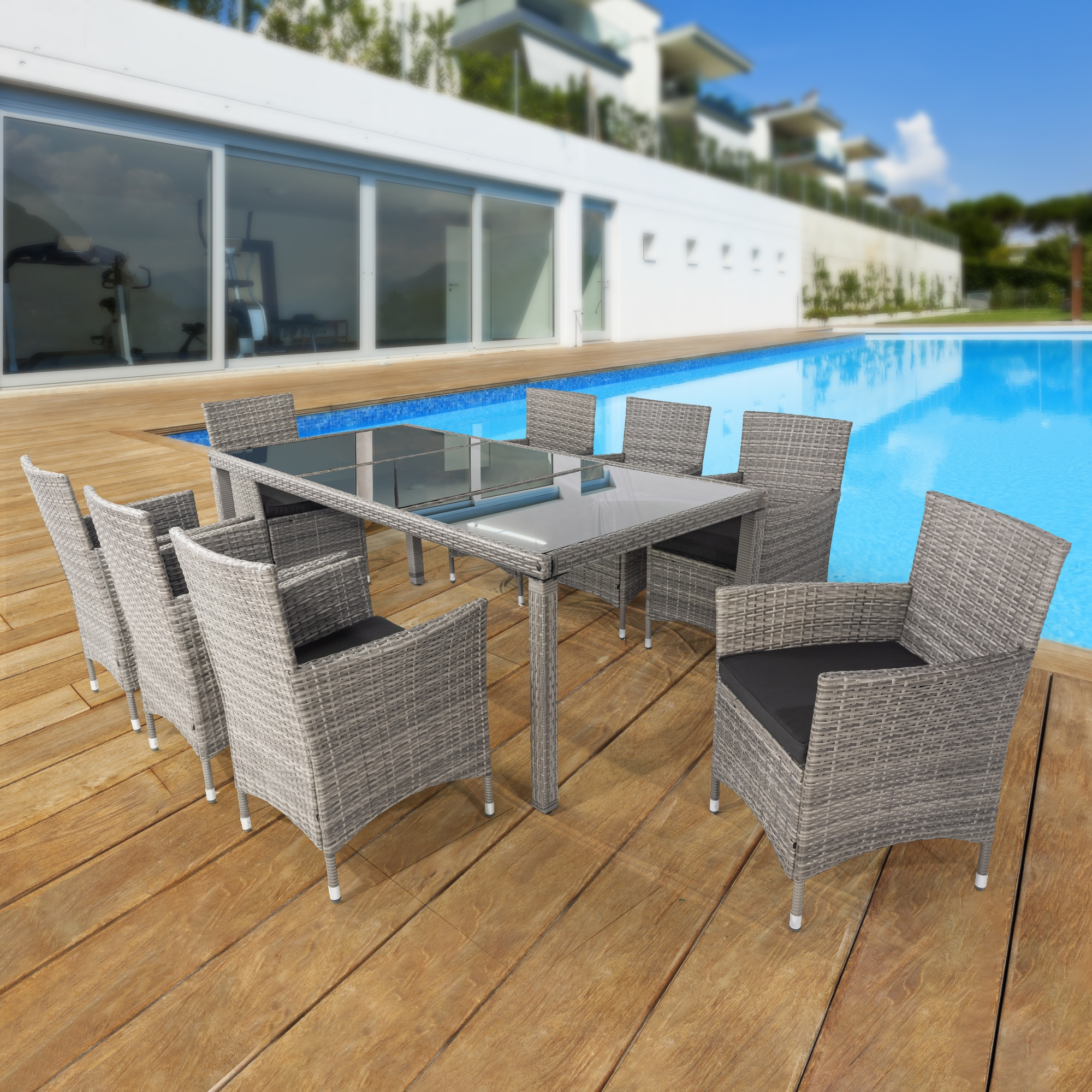 Outdoor furniture, outdoor, garden furniture, acacia dining set 8 seater