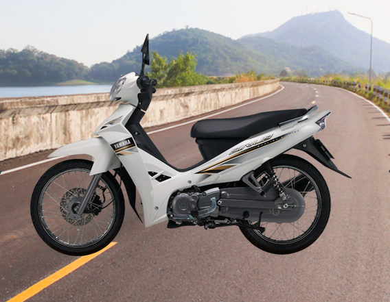 Motorcycle 110cc manufactured in Vietnam (Yamahav Su-ri-us) White/ Black/ Red