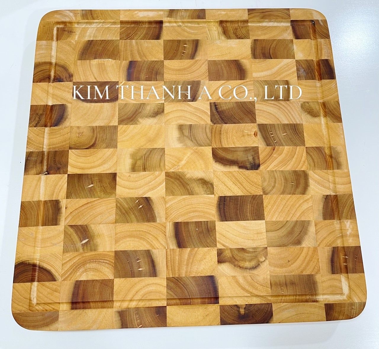 Wholesale Factory-Priced Wooden Chopping Blocks Kitchen Cutting Board in Acacia mix Rubber wood for kitchen table top