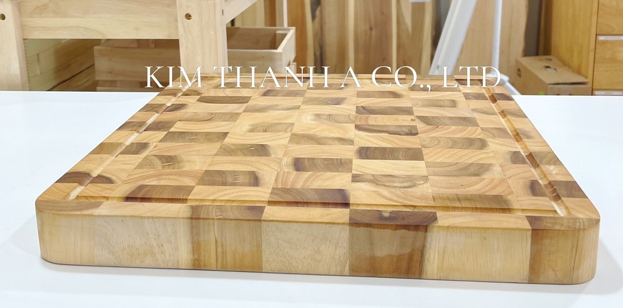 Wholesale Factory-Priced Wooden Chopping Blocks Kitchen Cutting Board in Acacia mix Rubber wood for kitchen table top