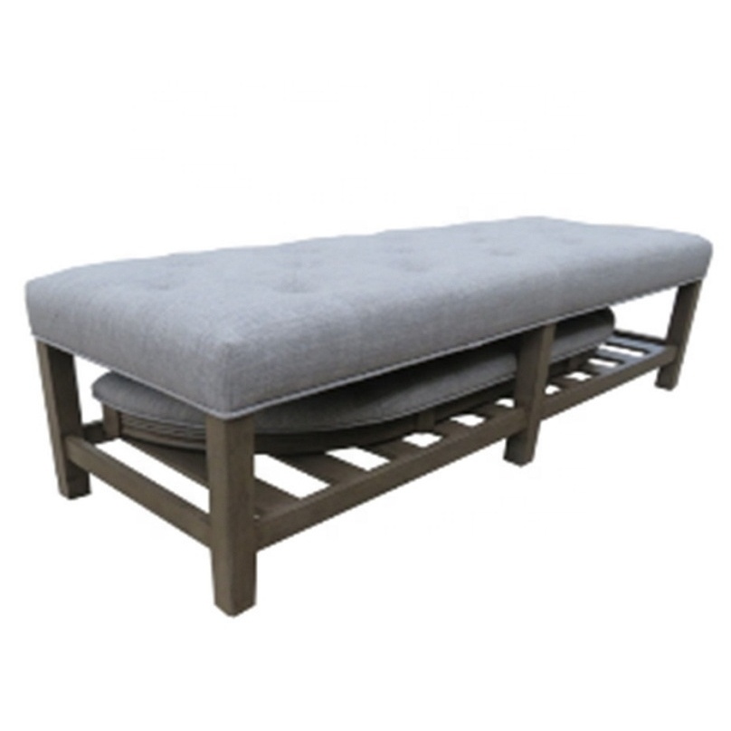 Large Bench & 2pcs Small Half-Moon Bench(103-42 Fabric Silver Metallic Legs) Wholesale from Vietnam