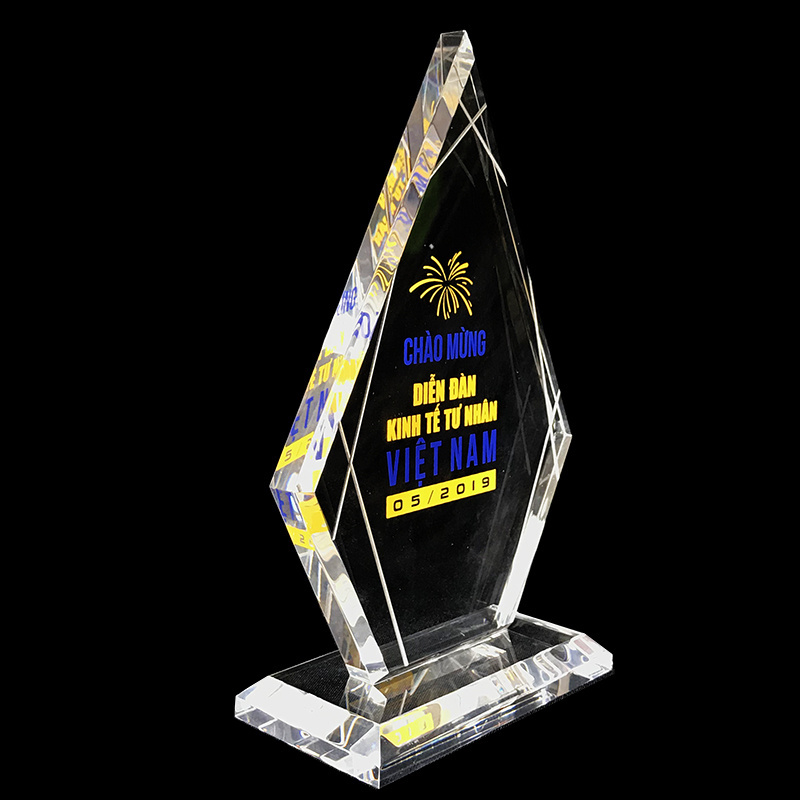 Factory custom luxury crystal award acrylic trophy blanks