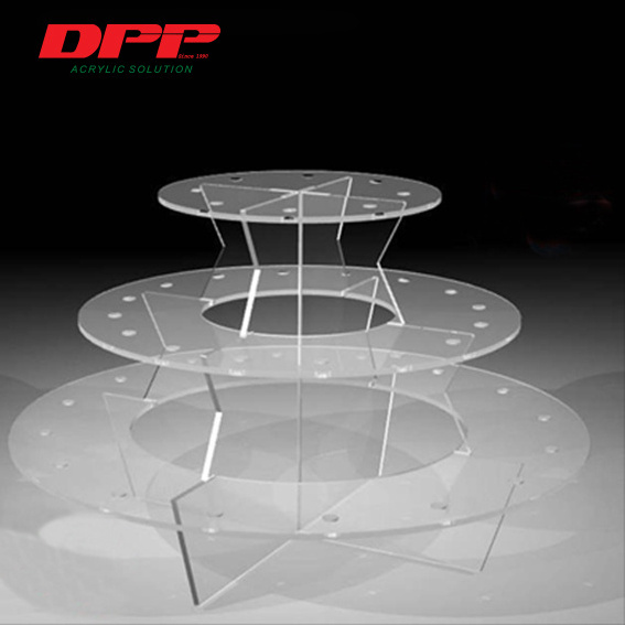 3 Tier detachable plexiglass holder acrylic lollipop cupcake display stand