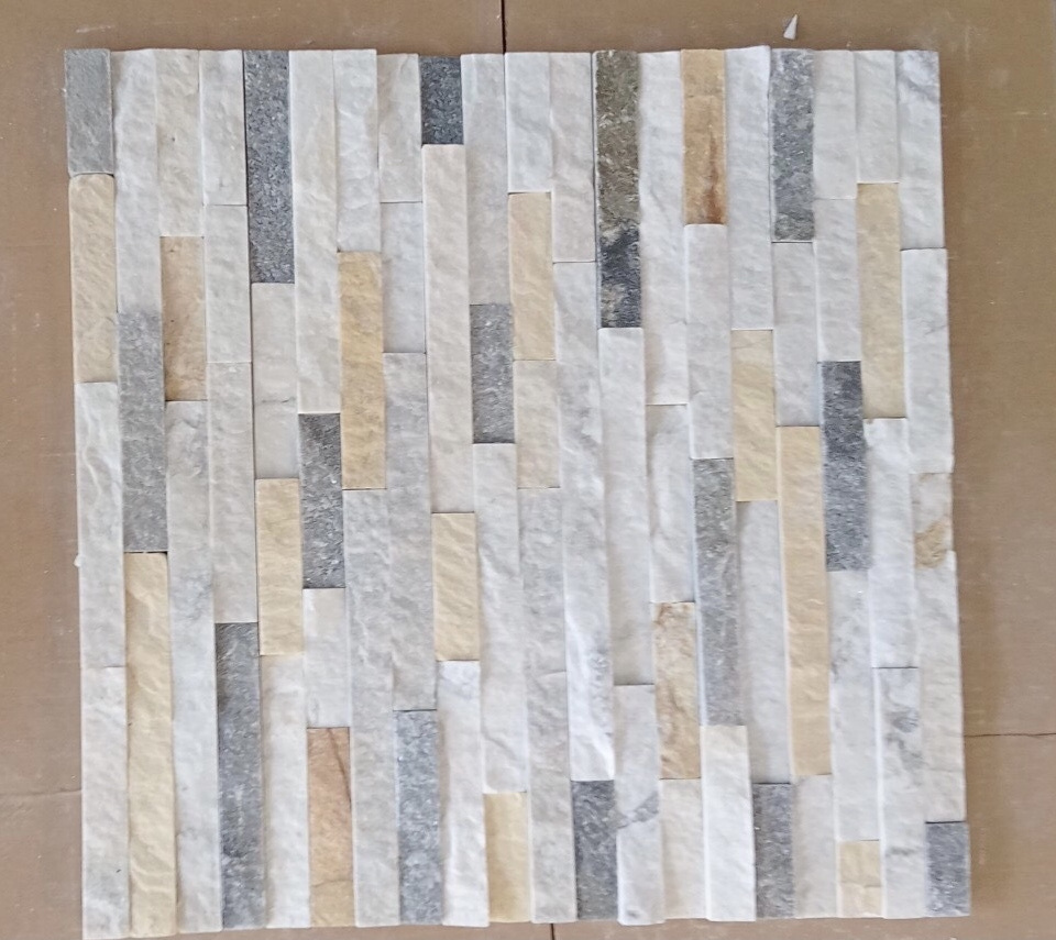 OEM Artificial Stone Marble Stone Rustic Slate Vinyl Pvc Mosaic Self Adhesive Peel And Stick Shower Tile For Home Hotel Kitchen