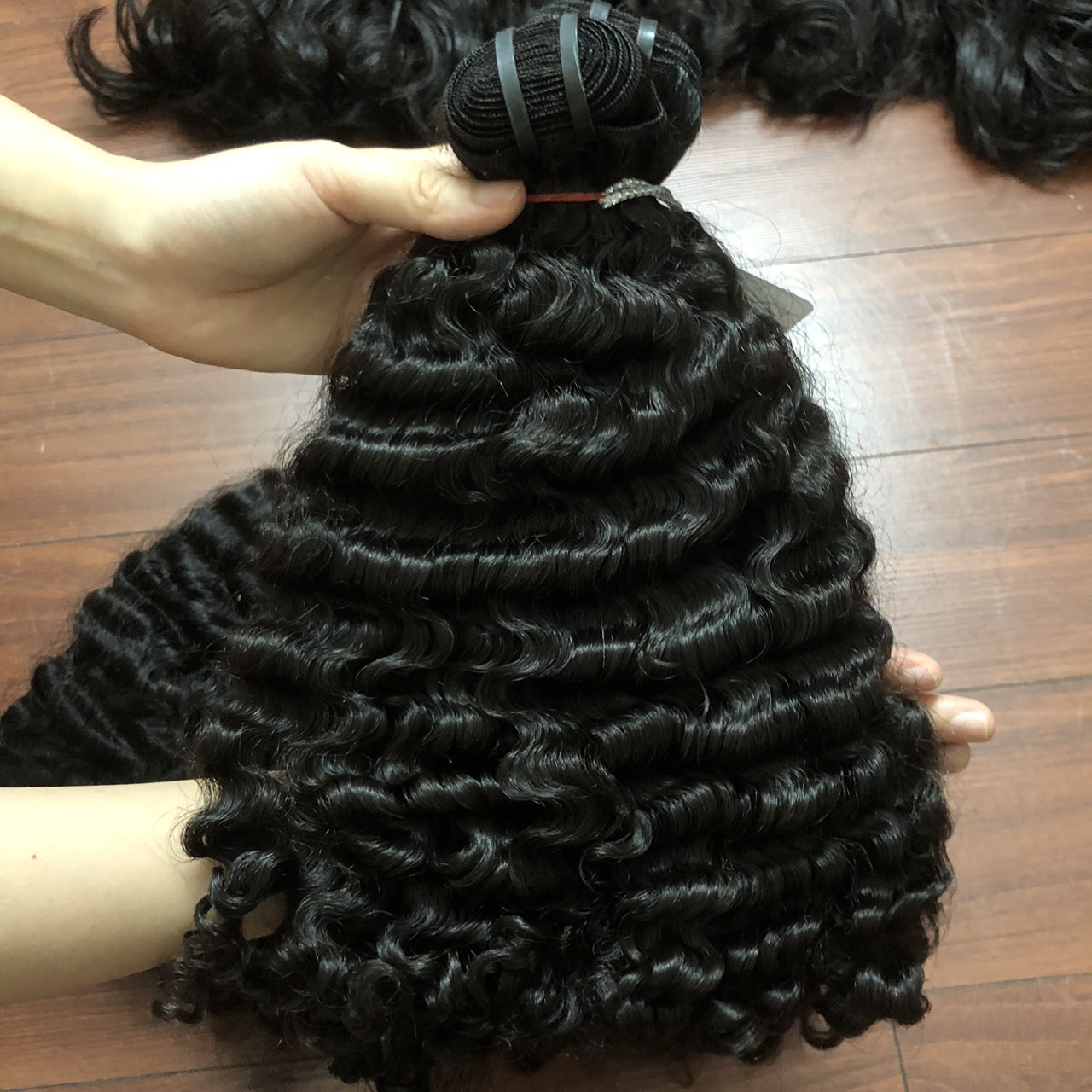 Hot selling Human hair wig burmese curly hair Steam curly hair double drawn Raw Vietnamese machine weft