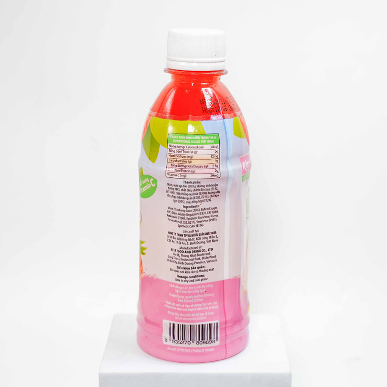 Fresh Strawberry Juice Drink 350ml Bottle Free Design Label Beverage Refresh Drink Pure Juice 100% NFC OEM ODM RITA Brand