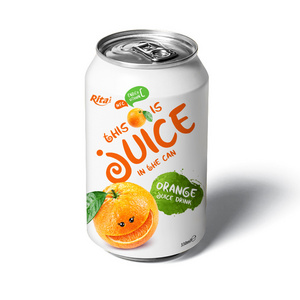 Good Taste Ingredients Custom OEM Manufacturer  330 ml Canned Orange Fruit Nectar  Not From Concentrate