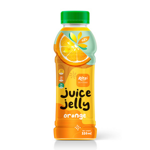 Manufacturer Good Taste Beverage Natural Fruit Juice Private Label Orange Juice With Jelly 330 ml Pet Bottle