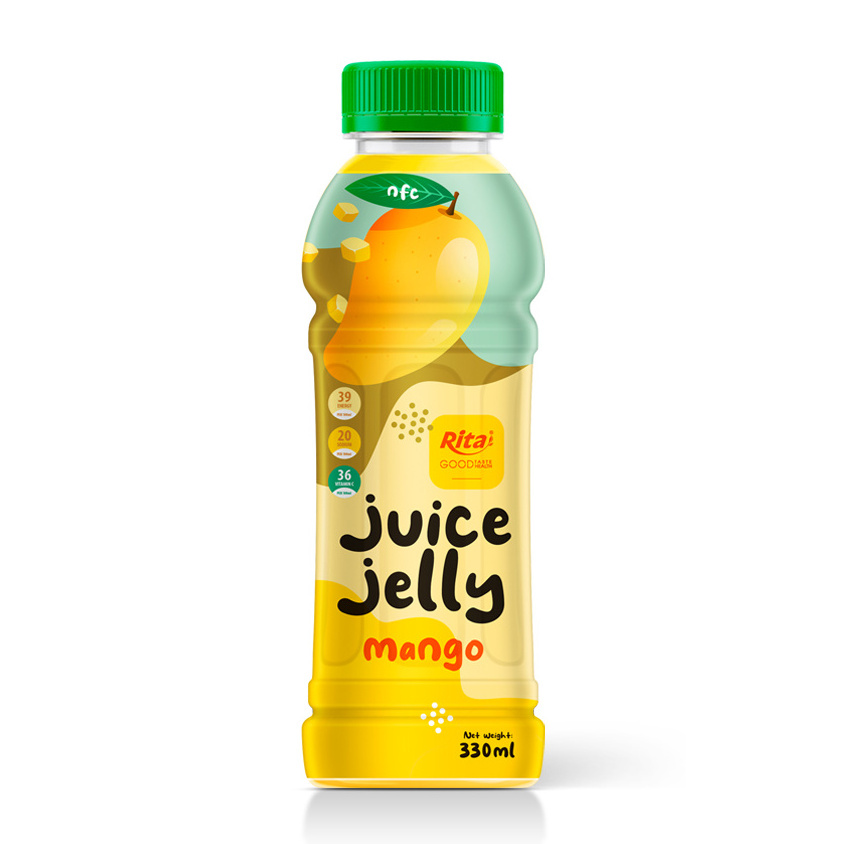 Manufacturer Good Taste Beverage Natural Fruit Juice Private Label Orange Juice With Jelly 330 ml Pet Bottle