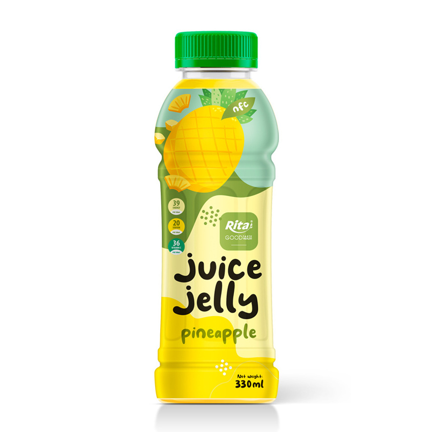 Manufacturer Good Taste Beverage Natural Fruit Juice Private Label Orange Juice With Jelly 330 ml Pet Bottle