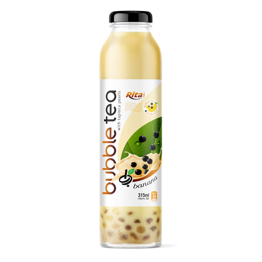 Vietnam OEM/ ODM  Glass Bottle 315ml Matcha Bubble Tea With Tapioca Pearls Packaging Beverage Healthy Fruit & Vegetable Juice 8