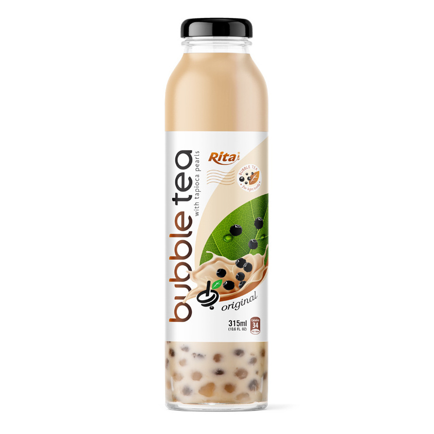 Vietnam OEM/ ODM  Glass Bottle 315ml Matcha Bubble Tea With Tapioca Pearls Packaging Beverage Healthy Fruit & Vegetable Juice 8