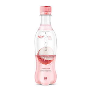 Supplier Soft Drink 400 ml Pet Bottle Lychee Flavor Sparkling water Soda OEM Bottle Packaging Fast Delivery Quality Service