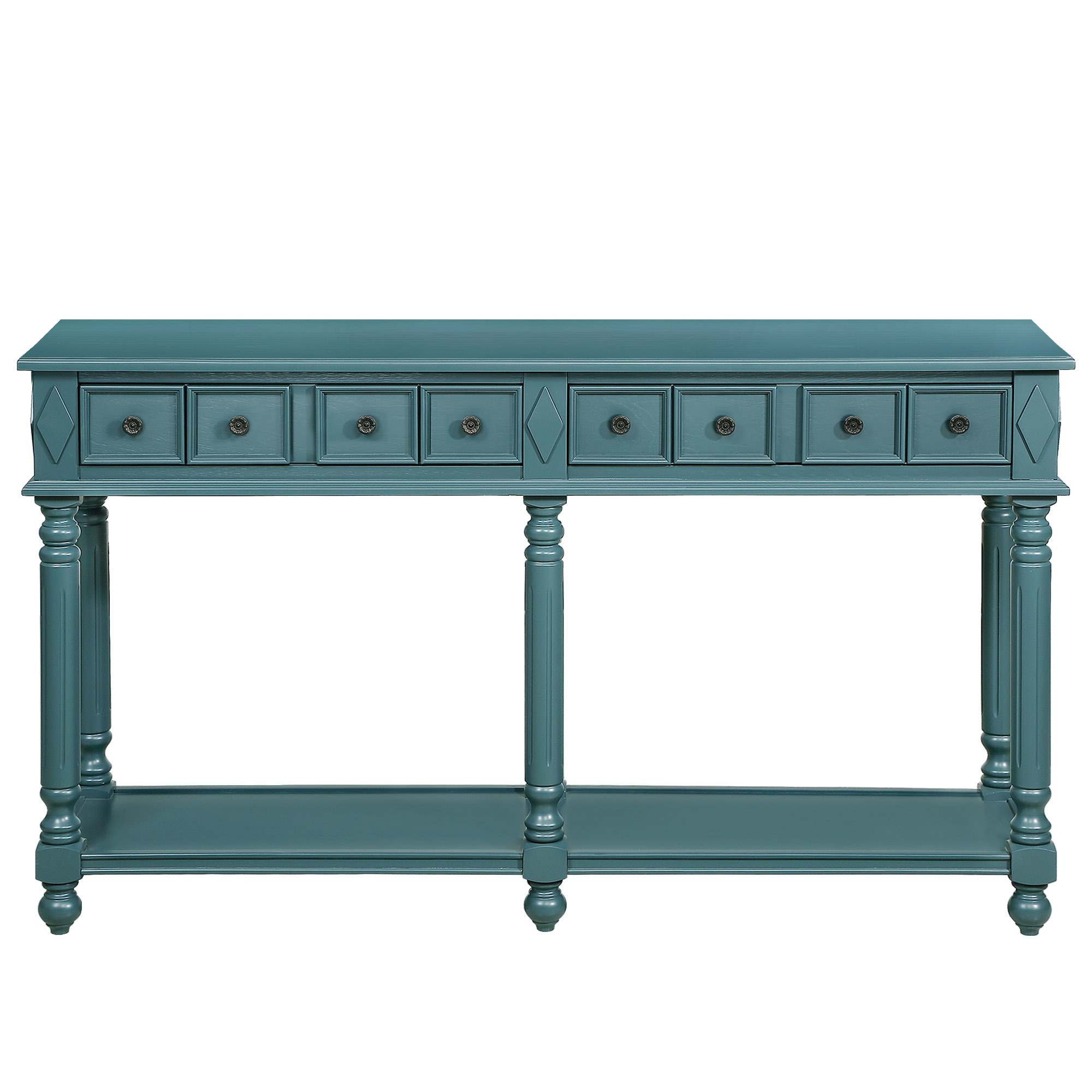 Elegant Rectangular Console Table: Storage, Drawers, Shelf - Ideal for Entryway and Living Room Decor