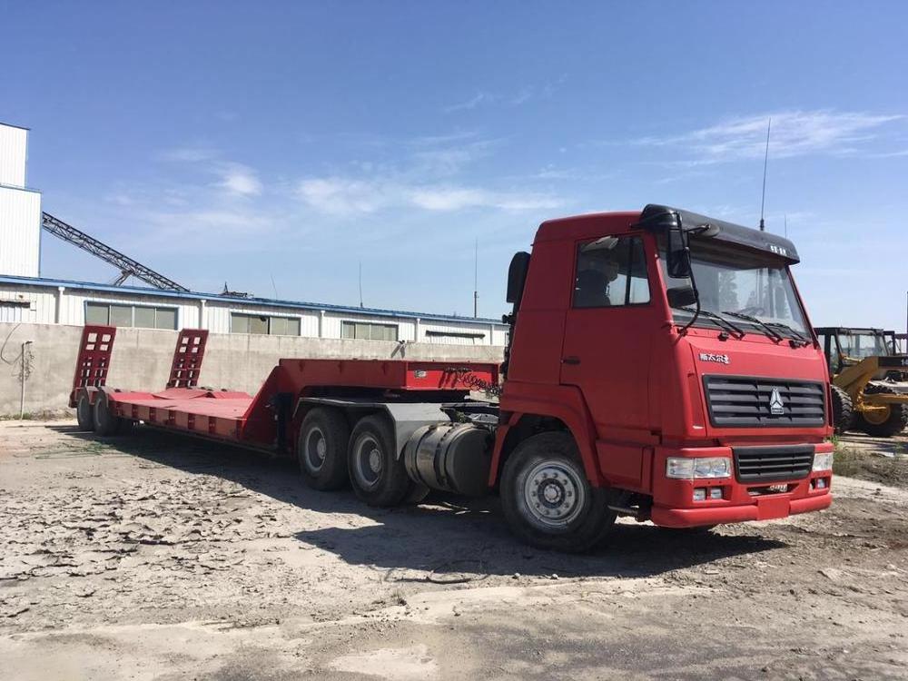 2 Axle 40T 50T 60T 100T Gooseneck Lowboy Low Bed Semi Trailer Dimensions Lowbed Truck Trailer